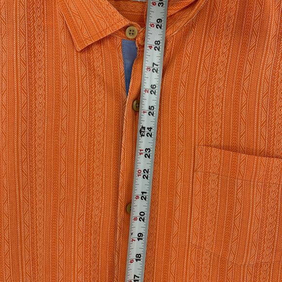 Tommy Bahama Short Sleeve Orange Button Down Casual Shirt Size XXL - Picture 3 of 9